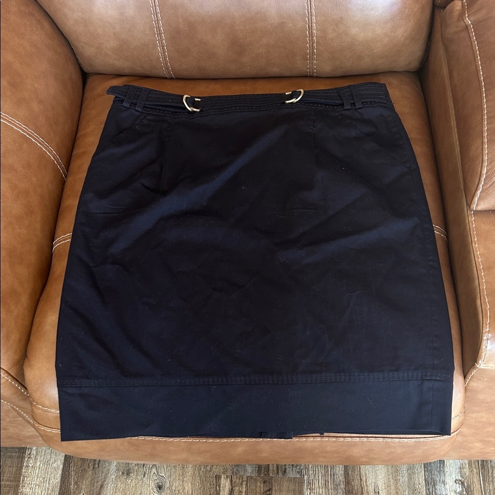 Calvin Klein Classic Navy Women's Skirt with Gold Ring Detail